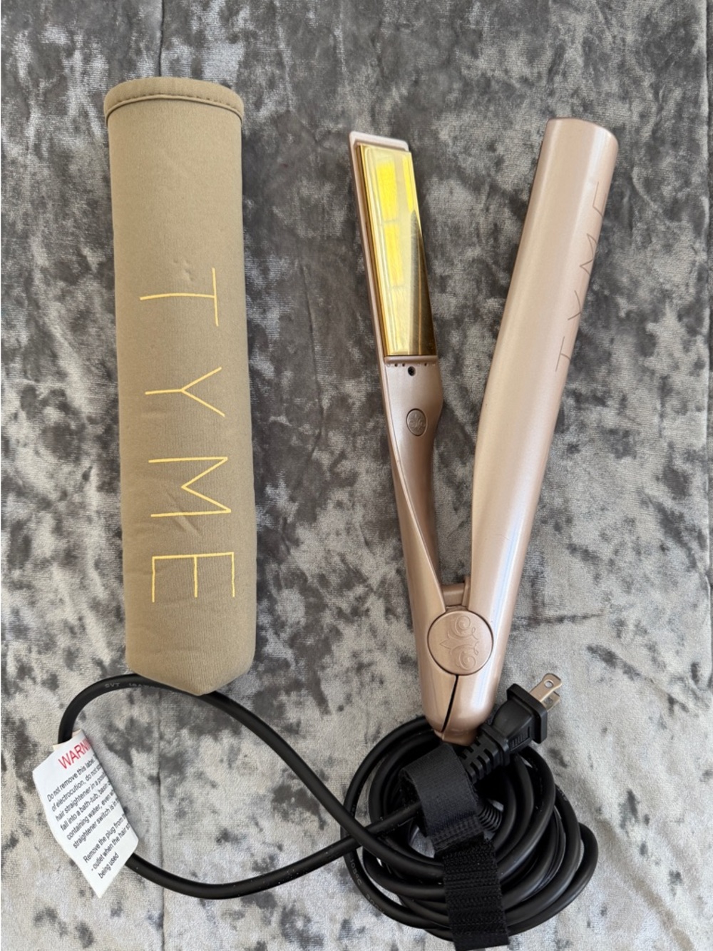 Used in Like New Condition TYME Hair Styling Iron in Metallic Rose